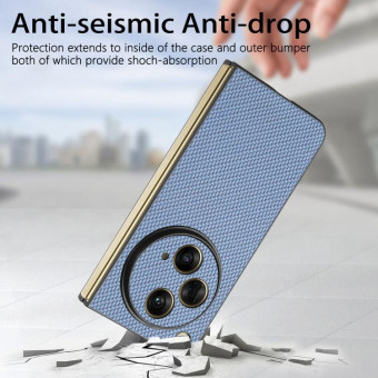 For OPPO Find N3 Carbon Fiber All-inclusive Shockproof Phone Case(Blue)