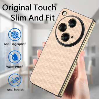 For OPPO Find N3 Carbon Fiber All-inclusive Shockproof Phone Case(Apricot)