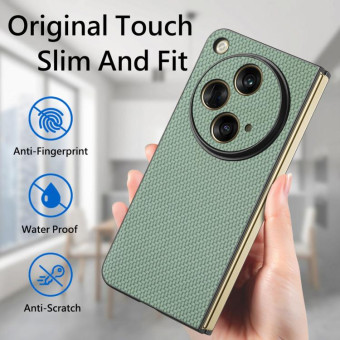 For OPPO Find N3 Carbon Fiber All-inclusive Shockproof Phone Case(Green)