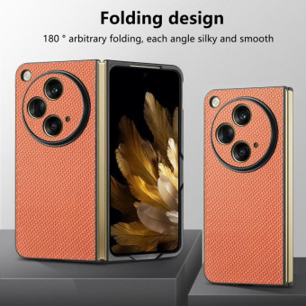 For OPPO Find N3 Carbon Fiber All-inclusive Shockproof Phone Case(Brown)