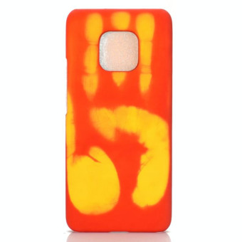 Paste Skin + PC Thermal Sensor Discoloration Case for Huawei Mate 20 Pro(Red yellow)
