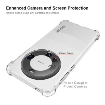 For Huawei Mate 60 Pro / 60 Pro+ ENKAY Transparent TPU Shockproof Phone Case with 3D PET Hot Bending Film