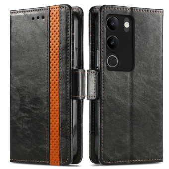 For vivo S17 CaseNeo Splicing Dual Magnetic Buckle Leather Phone Case(Black)