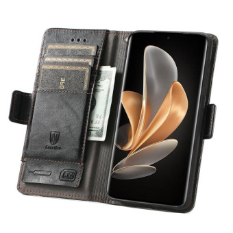 For vivo S17 CaseNeo Splicing Dual Magnetic Buckle Leather Phone Case(Black)