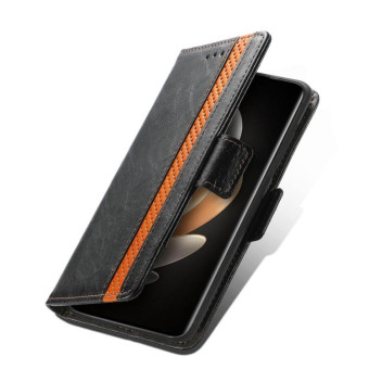 For vivo S17 CaseNeo Splicing Dual Magnetic Buckle Leather Phone Case(Black)