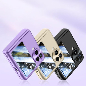 For OPPO Find N3 Flip Skin-sensitive Case-film Integral Hinge Shockproof Phone Case(Purple)