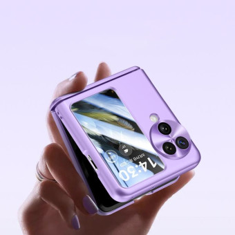 For OPPO Find N3 Flip Skin-sensitive Case-film Integral Hinge Shockproof Phone Case(Purple)