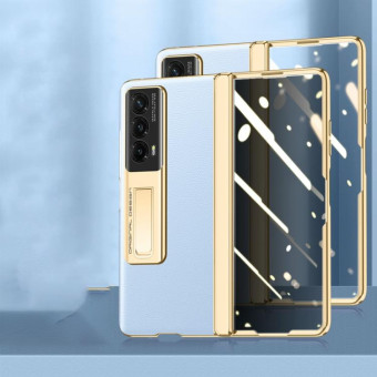 For Honor Magic Vs2 Electroplated Case-film Integral Hinge Shockproof Phone Case(Purple)