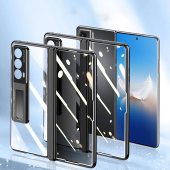 For Honor Magic Vs2 Electroplated Case-film Integral Hinge Shockproof Phone Case(Blue)