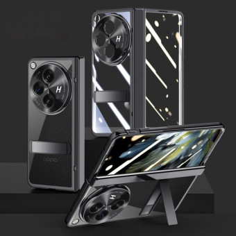 For OPPO Find N3 Electroplated Case-film Integral Hinge Shockproof Phone Case(Black)