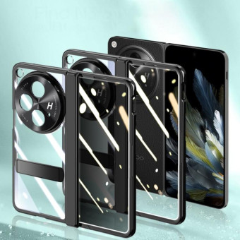 For OPPO Find N3 Electroplated Case-film Integral Hinge Shockproof Phone Case(Black)