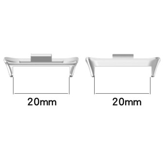 For Redmi Watch 4 1 Pair 20mm Stainless Steel Metal Watch Band Connector(Gold)