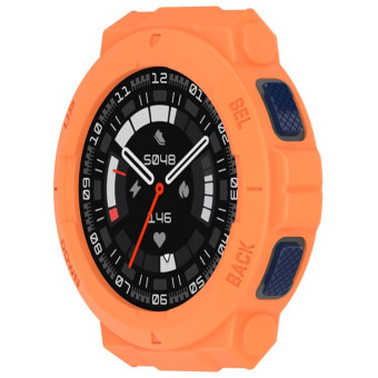 For Amazfit Active Edge A2212 Armored Hollow Half Pack TPU Watch Protective Case(Orange)