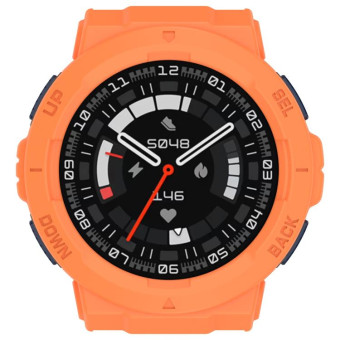 For Amazfit Active Edge A2212 Armored Hollow Half Pack TPU Watch Protective Case(Orange)