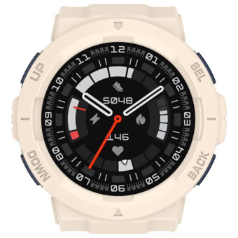 For Amazfit Active Edge A2212 Armored Hollow Half Pack TPU Watch Protective Case(Starlight)