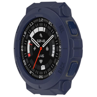 For Amazfit Active Edge A2212 Armored Hollow Half Pack TPU Watch Protective Case(Blue)