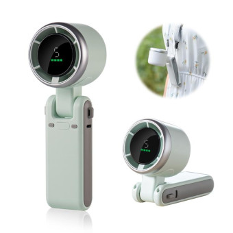 ENKAY Hat-Prince 3600mAh Battery Max 8H Cooling times Foldable Neck Turbo Fan with Digital Display(Light Green)