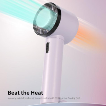 ENKAY Hat-Prince Handheld Mini Portable Cold Compress Cooling Fan(White)