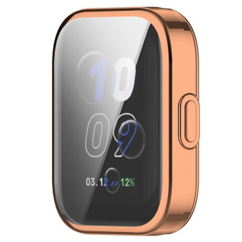For Amazfit Bip 5 Unity Full Coverage TPU Watch Case(Electroplated Rose Gold)
