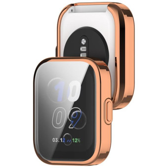 For Amazfit Bip 5 Unity Full Coverage TPU Watch Case(Electroplated Rose Gold)