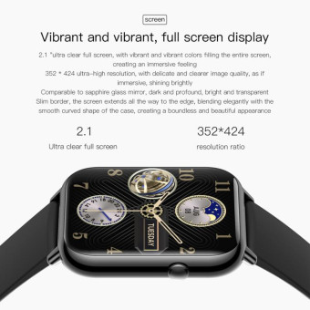 Q19 Max 2.1 inch HD Screen Waterproof Sports Business Smart Watch(Wine Red)