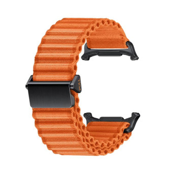 For Samsung Galaxy Watch Ultra 47mm Ocean Style Magnetic Buckle Braided Watch Band(Orange)