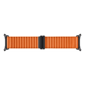 For Samsung Galaxy Watch Ultra 47mm Ocean Style Magnetic Buckle Braided Watch Band(Orange)