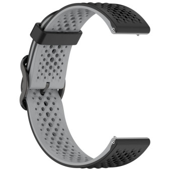 For Xiaomi Watch S4 Sport Liquid Two Color Silicone Watch Band(Black Gray)