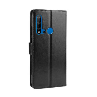 Retro Crazy Horse Texture Horizontal Flip Leather Case for Huawei P20 lite (2019) / Nova 5i, with Holder & Card Slots & Photo Frame(Black)