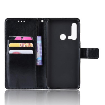 Retro Crazy Horse Texture Horizontal Flip Leather Case for Huawei P20 lite (2019) / Nova 5i, with Holder & Card Slots & Photo Frame(Black)