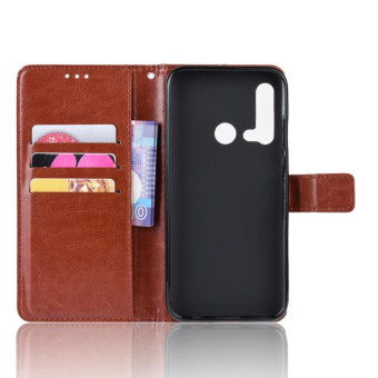 Retro Crazy Horse Texture Horizontal Flip Leather Case for Huawei P20 lite (2019) / Nova 5i, with Holder & Card Slots & Photo Frame(Brown)