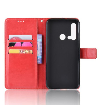 Retro Crazy Horse Texture Horizontal Flip Leather Case for Huawei P20 lite (2019) / Nova 5i, with Holder & Card Slots & Photo Frame(Red)