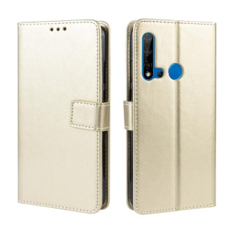 Retro Crazy Horse Texture Horizontal Flip Leather Case for Huawei P20 lite (2019) / Nova 5i, with Holder & Card Slots & Photo Frame(Gold)