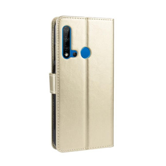 Retro Crazy Horse Texture Horizontal Flip Leather Case for Huawei P20 lite (2019) / Nova 5i, with Holder & Card Slots & Photo Frame(Gold)