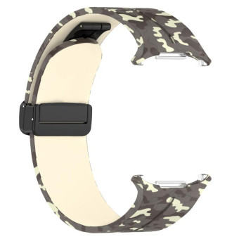 For Samsung Galaxy Watch Ultra 47mm Magnetic Folding Buckle Silicone Watch Band(Camouflage Starlight)