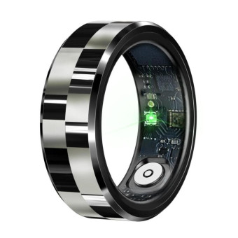 R9 SIZE 8 Smart Ring, Support Health Monitoring / Gesture Control / Somatosensory Games(Black)