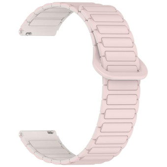 For Samsung Galaxy Watch3 45mm Dual Color Magnetic Buckle Silicone Watch Band(Pink+Starlight)
