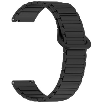 For Samsung Galaxy Watch3 45mm Dual Color Magnetic Buckle Silicone Watch Band(Black)