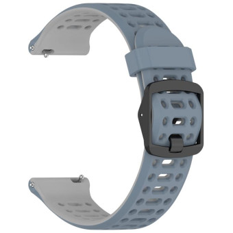 For Coros Pace 2 Dual Color Quick Release 20mm Silicone Watch Band(Blue Gray Gray)