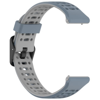 For Coros Pace 2 Dual Color Quick Release 20mm Silicone Watch Band(Blue Gray Gray)