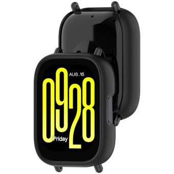 For Redmi Watch 5 Active Half Coverage PC Hollow Watch Protective Case(Black)