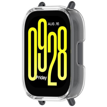 For Redmi Watch 5 Lite Half Coverage PC Hollow Watch Protective Case(Transparent)