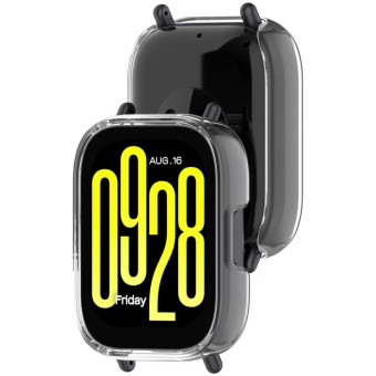 For Redmi Watch 5 Lite Half Coverage PC Hollow Watch Protective Case(Transparent)