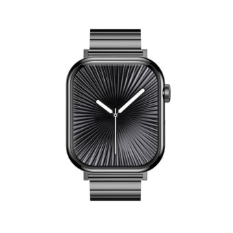 KL08 2.04 inch Color Screen Smart Watch Steel Strap, Support Bluetooth Call(Black)