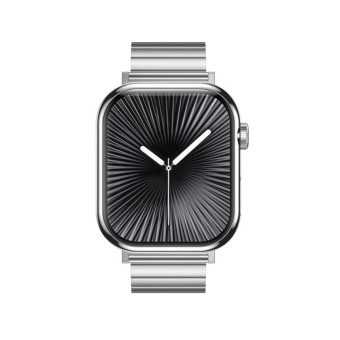 KL08 2.04 inch Color Screen Smart Watch Steel Strap, Support Bluetooth Call(Silver)