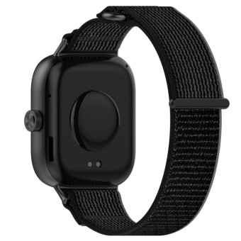 For Redmi Watch 5 / Watch 5 eSIM Nylon Woven Hook and Loop Fastener Watch Band(Black+Gray)