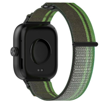 For Redmi Watch 5 / Watch 5 eSIM Nylon Woven Hook and Loop Fastener Watch Band(Dark Green)