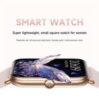 KM66 1.75 inch Color Screen Smart Watch Milan Steel Strap, Support Bluetooth Call(Black)