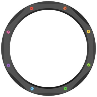 For Xiaomi Watch S4 Tempered Glass Film Hybrid Stainless Steel Watch Protective Ring(Black Rainbow)