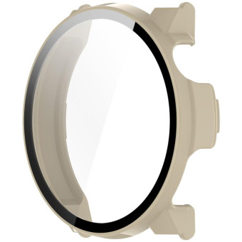 For COROS Pace Pro Tempered Film Integrated PC Watch Protective Case(Ivory White)